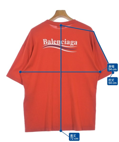 BALENCIAGA（バレンシアガ）Tシャツ・カットソー 赤 サイズ:S メンズ/2200701029449