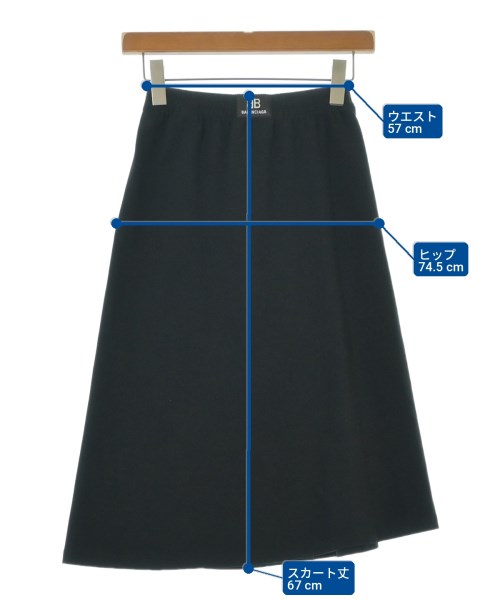 BALENCIAGA（バレンシアガ）ひざ丈スカート 黒 サイズ:XS レディース/2200708063224