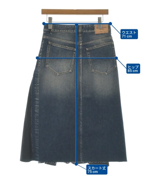 BALENCIAGA（バレンシアガ）ロング・マキシ丈スカート 紺 サイズ:34(XXS位) レディース/2200659139122