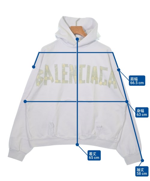 BALENCIAGA（バレンシアガ）パーカー 白 サイズ:XS メンズ/2200662995029