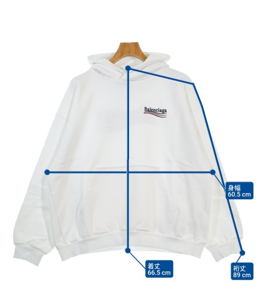 BALENCIAGA（バレンシアガ）パーカー 白 サイズ:M メンズ/2200662110026