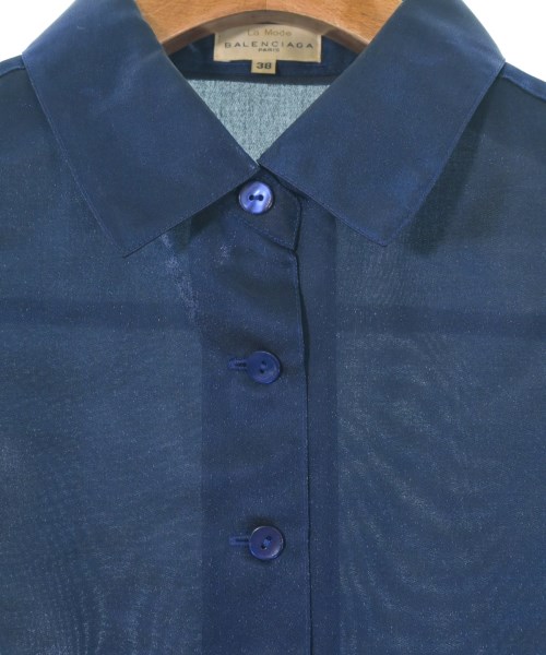BALENCIAGA（バレンシアガ）カジュアルシャツ 紺 サイズ:38(S位) レディース/2200665968327