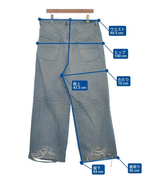 BALENCIAGA（バレンシアガ）デニムパンツ 青 サイズ:XS メンズ/2200667736016