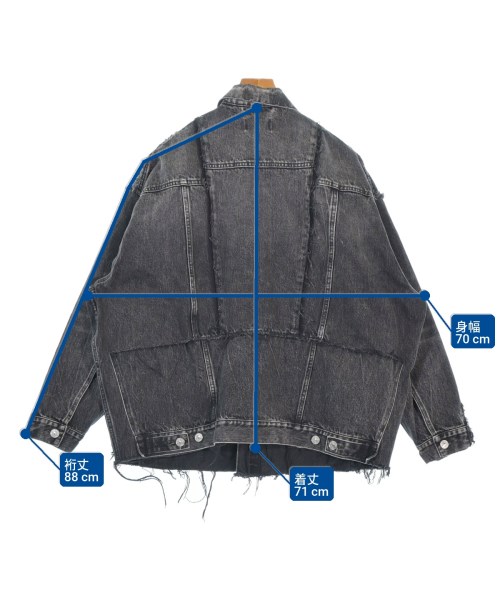 BALENCIAGA（バレンシアガ）デニムジャケット グレー サイズ:L メンズ/2200665687068