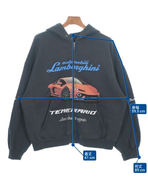 BALENCIAGA（バレンシアガ）パーカー グレー サイズ:L メンズ/2200669651010