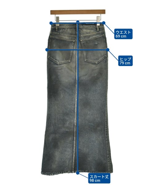 BALENCIAGA（バレンシアガ）ロング・マキシ丈スカート 青 サイズ:34(XXS位) レディース/2200669990102
