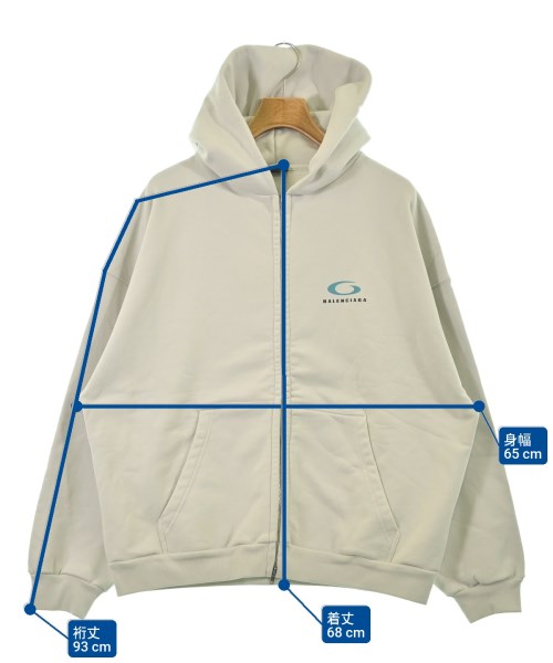 BALENCIAGA（バレンシアガ）パーカー 白 サイズ:XL メンズ/2200672001024