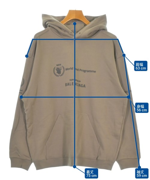BALENCIAGA（バレンシアガ）パーカー ベージュ サイズ:M メンズ/2200727459053