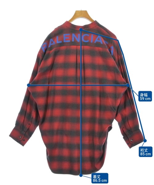 BALENCIAGA（バレンシアガ）カジュアルシャツ 赤 サイズ:36(XS位) メンズ/2200734284099