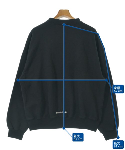 BALENCIAGA（バレンシアガ）スウェット 黒 サイズ:S メンズ/2200735088047