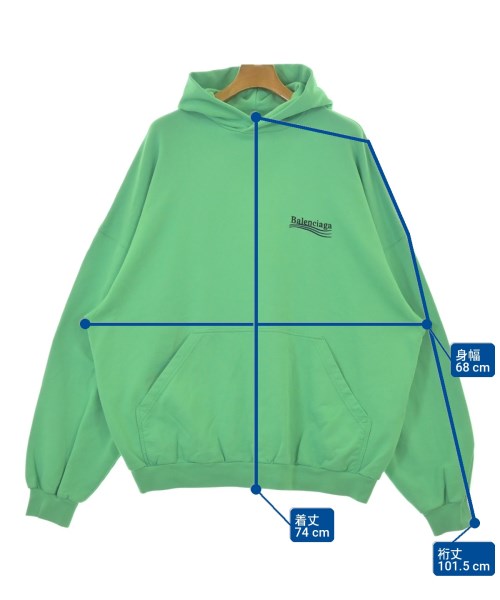 BALENCIAGA（バレンシアガ）パーカー 緑 サイズ:3(L位) メンズ/2200721092034