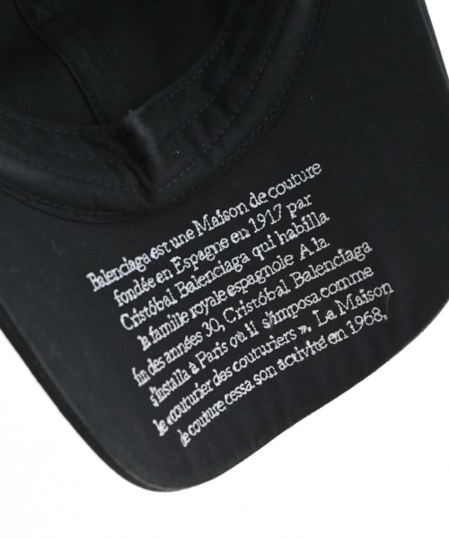 BALENCIAGA（バレンシアガ）キャップ 黒 サイズ:L メンズ/2200721136080