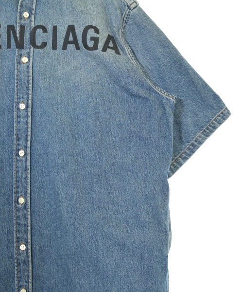BALENCIAGA（バレンシアガ）シャツワンピース 青 サイズ:34(XXS位) レディース/2200717684045