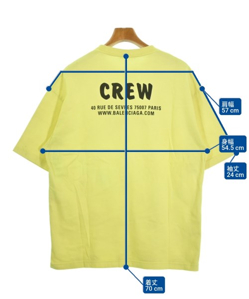 BALENCIAGA（バレンシアガ）Tシャツ・カットソー 黄 サイズ:M メンズ/2200722079010