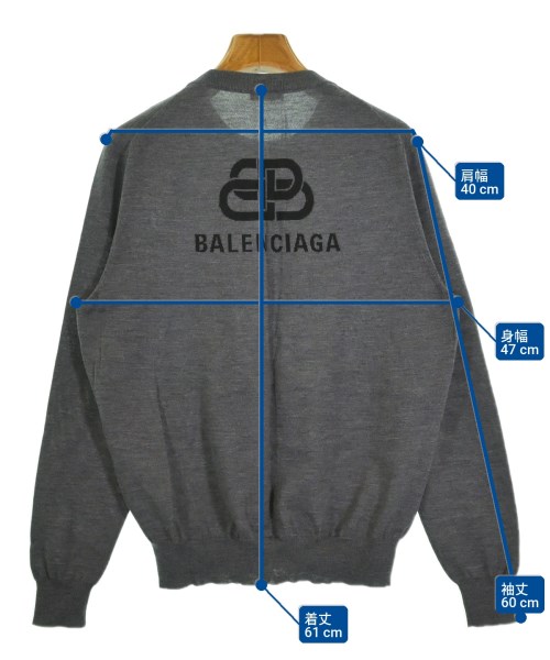 BALENCIAGA（バレンシアガ）ニット・セーター グレー サイズ:M レディース/2200721398303