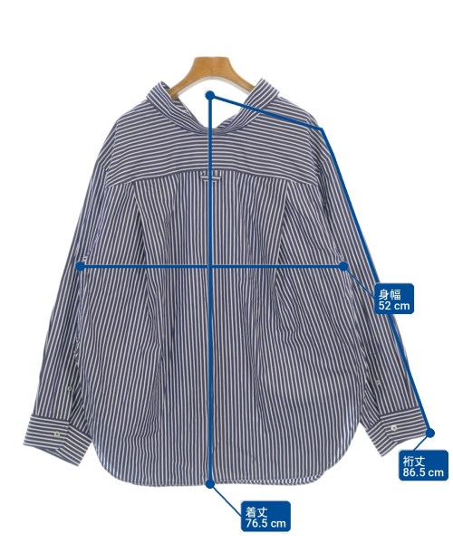BALENCIAGA（バレンシアガ）カジュアルシャツ 紺 サイズ:38(S位) レディース/2200725451028