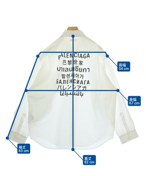 BALENCIAGA（バレンシアガ）カジュアルシャツ 白 サイズ:38(S位) メンズ/2200727294043