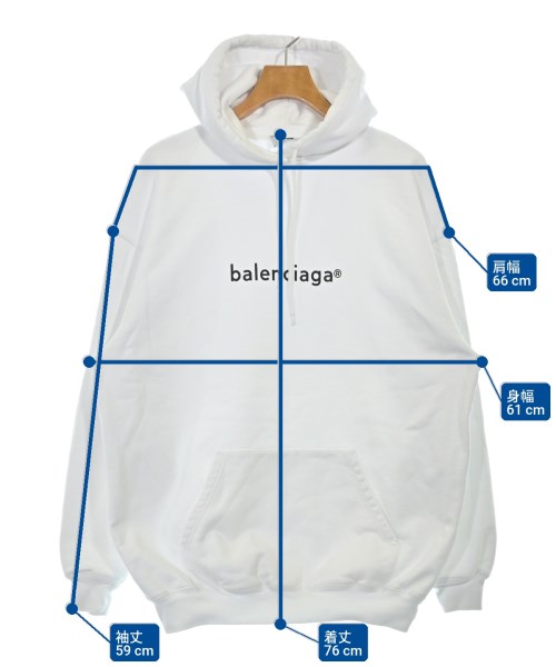 BALENCIAGA（バレンシアガ）パーカー 白 サイズ:M メンズ/2200728399020