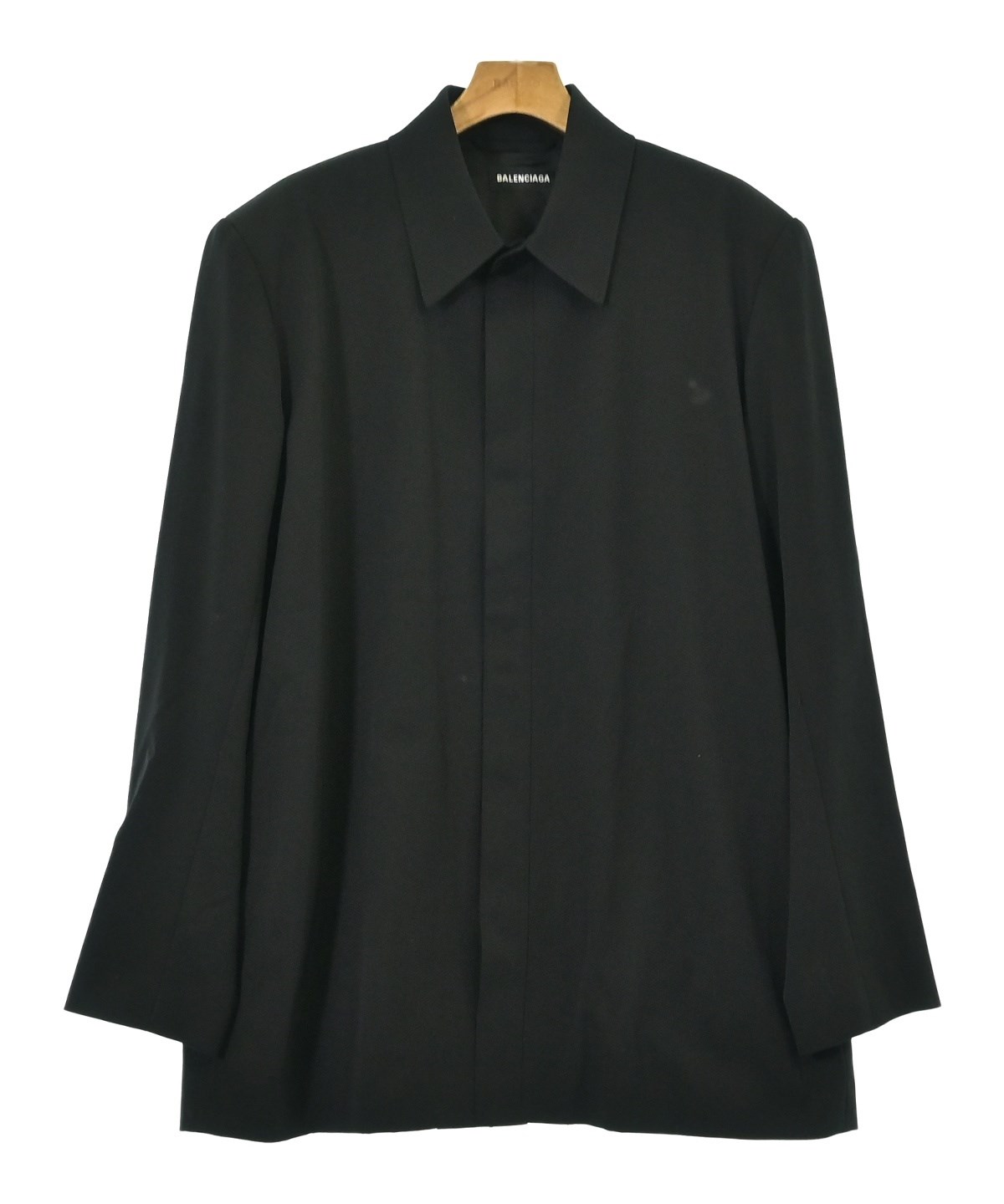 BALENCIAGAニュースウィングシャツ BALENCIAGA（バレンシアガ）カジュアルシャツ 黒 サイズ:44(XXL位