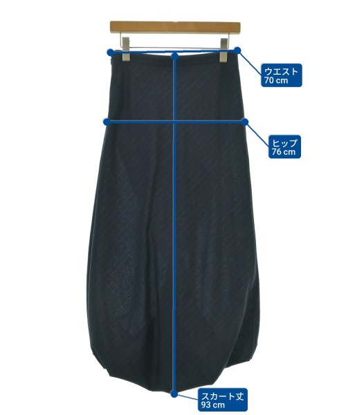 BALENCIAGA（バレンシアガ）ロング・マキシ丈スカート 紺 サイズ:34(XXS位) レディース/2200681784185