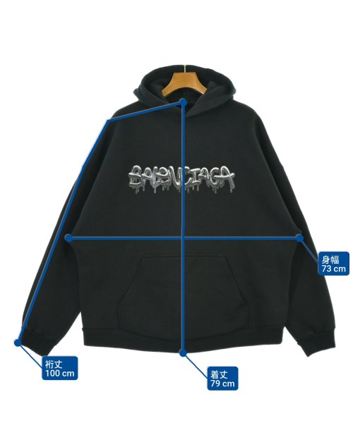 BALENCIAGA（バレンシアガ）パーカー 黒 サイズ:2(M位) メンズ/2200683661064