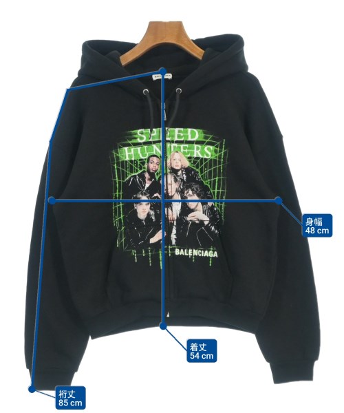 BALENCIAGA（バレンシアガ）パーカー 黒 サイズ:L レディース/2200687156016