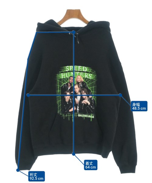BALENCIAGA（バレンシアガ）パーカー 黒 サイズ:S レディース/2200681954038