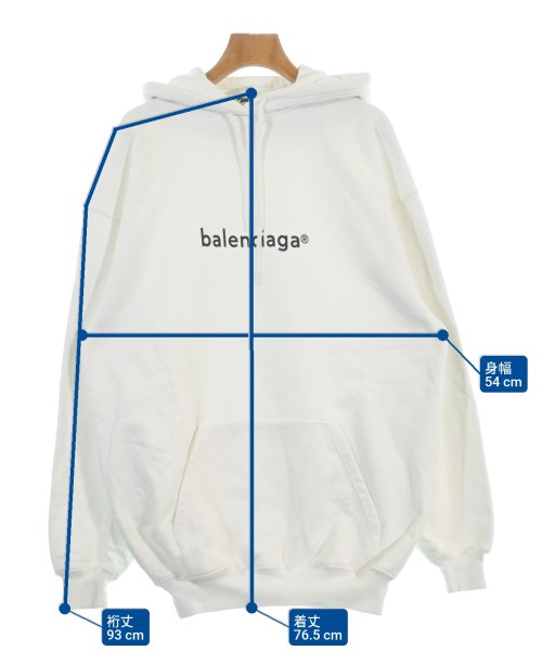BALENCIAGA（バレンシアガ）パーカー 白 サイズ:XS レディース/2200681954045