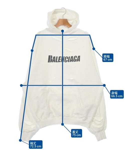 BALENCIAGA（バレンシアガ）パーカー 白 サイズ:XXS メンズ/2200689016035