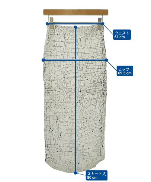 BALENCIAGA（バレンシアガ）ひざ丈スカート 白 サイズ:34(XXS位) レディース/2200691537047