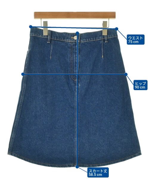 BALENCIAGA（バレンシアガ）ひざ丈スカート 青 サイズ:34(XXS位) レディース/2200690668247