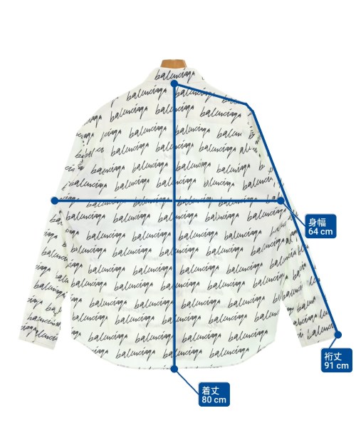 BALENCIAGA（バレンシアガ）カジュアルシャツ 白 サイズ:37(S位) メンズ/2200693211013