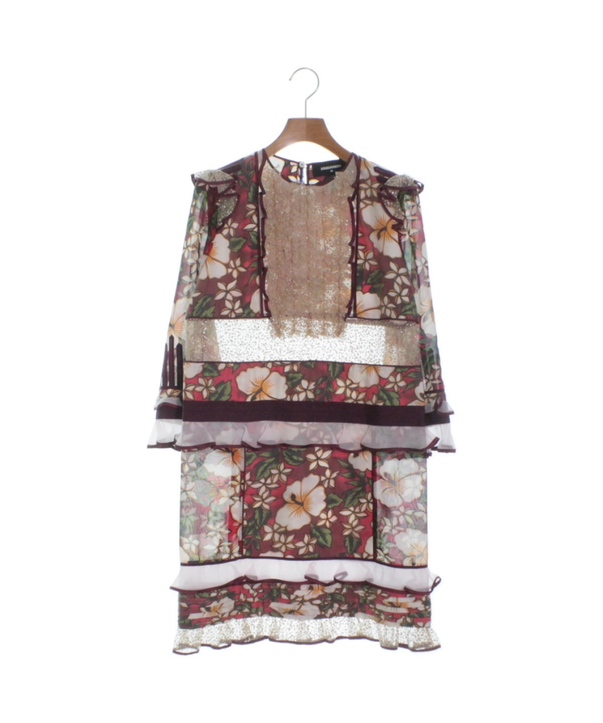 DSQUARED（ディースクエアード）ワンピース 赤 サイズ:38(S位 