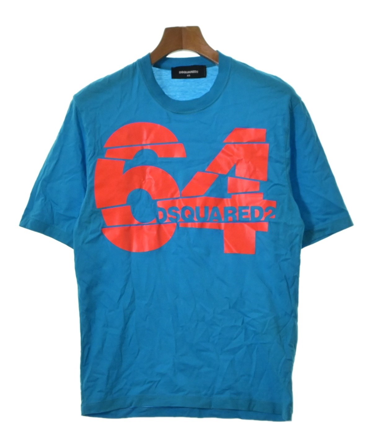 DSQUARED ディースクエアード Tシャツ・カットソー XS 青 【古着】【中古】【送料無料】 DSQUARED（ディースクエアード）Tシャツ・カットソー 青 サイズ:XS