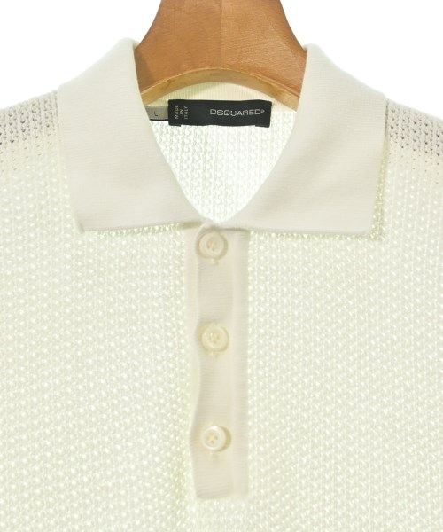 DSQUARED（ディースクエアード）ポロシャツ 白 サイズ:L メンズ/2200635565235