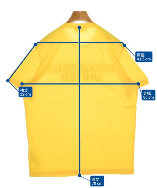 DSQUARED（ディースクエアード）Tシャツ・カットソー 黄 サイズ:M メンズ/2200632522095