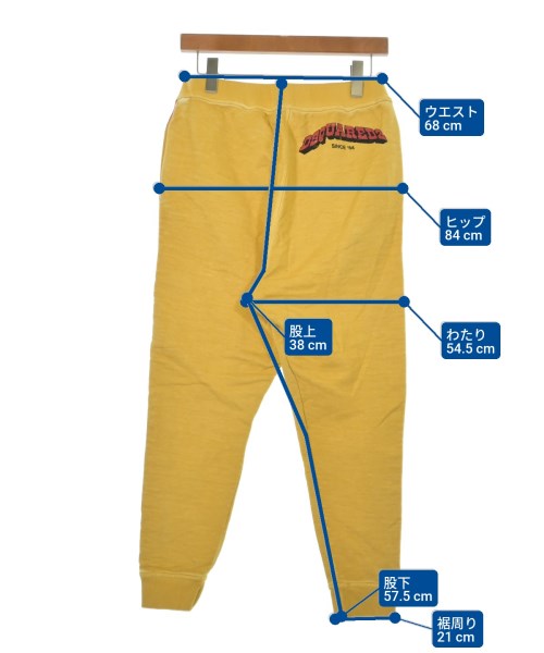 DSQUARED（ディースクエアード）スウェットパンツ 黄 サイズ:XS レディース/2200636034020