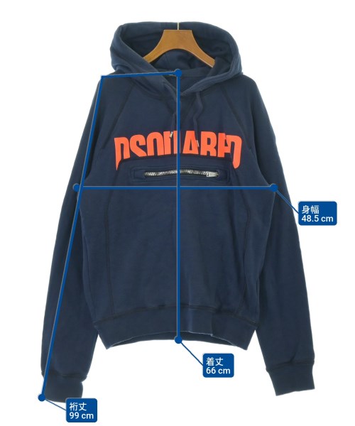 DSQUARED（ディースクエアード）パーカー 紺 サイズ:M レディース/2200621854022