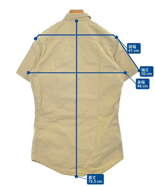 DSQUARED（ディースクエアード）カジュアルシャツ ベージュ サイズ:44(S位) メンズ/2200638551020