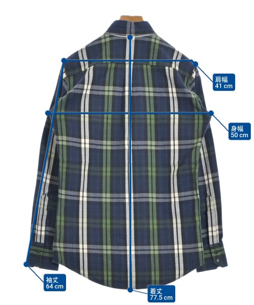 DSQUARED（ディースクエアード）カジュアルシャツ 紺 サイズ:44(S位) メンズ/2200639138015