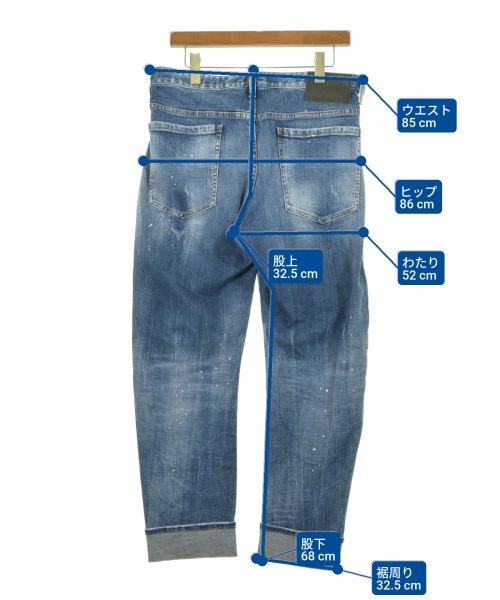 DSQUARED（ディースクエアード）デニムパンツ 青 サイズ:48(L位) メンズ/2200642776334