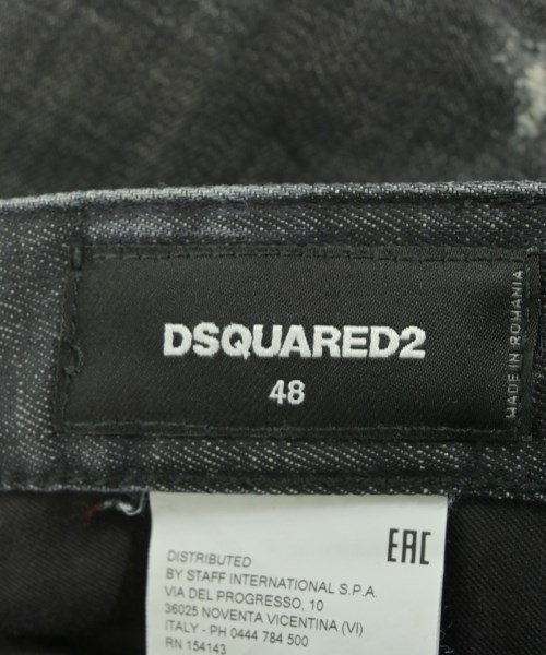 DSQUARED（ディースクエアード）デニムパンツ 黒 サイズ:48(L位) メンズ/2200642935106