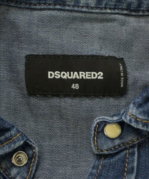 DSQUARED（ディースクエアード）カジュアルシャツ 青 サイズ:48(M位) メンズ/2200643214026