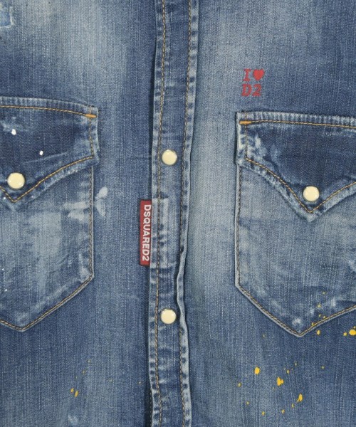 DSQUARED（ディースクエアード）カジュアルシャツ 青 サイズ:48(M位) メンズ/2200643214026