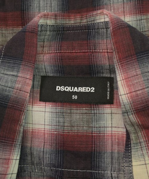 DSQUARED（ディースクエアード）カジュアルシャツ 赤 サイズ:50(XL位) メンズ/2200644566018