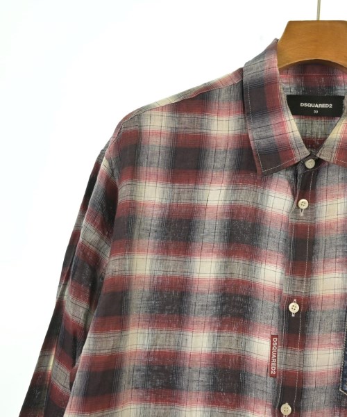 DSQUARED（ディースクエアード）カジュアルシャツ 赤 サイズ:50(XL位) メンズ/2200644566018