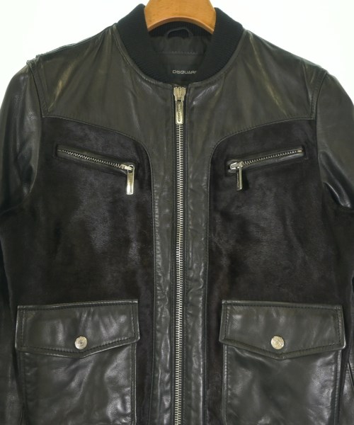 DSQUARED（ディースクエアード）ライダース 黒 サイズ:44(S位) メンズ/2200644674010