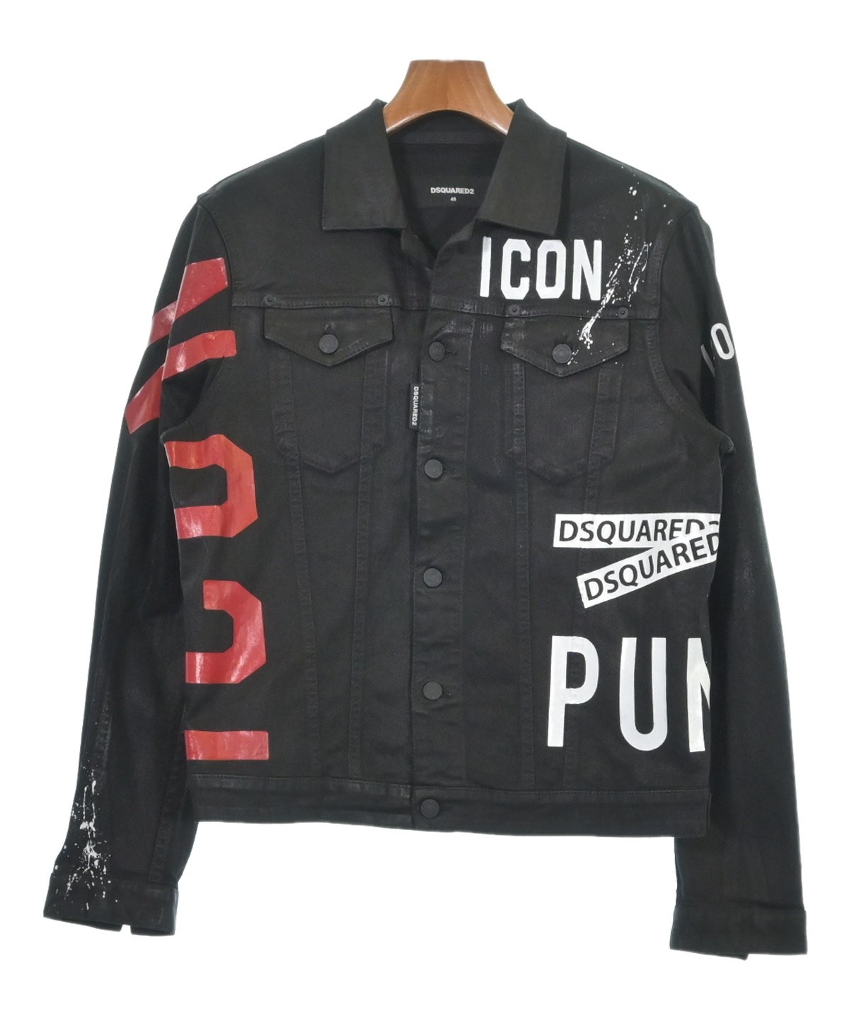 DSQUARED(ディースクエアード)デニムジャケット 黒 サイズ:48 DSQUARED(ディースクエアード)デニムジャケット 黒 サイズ:48