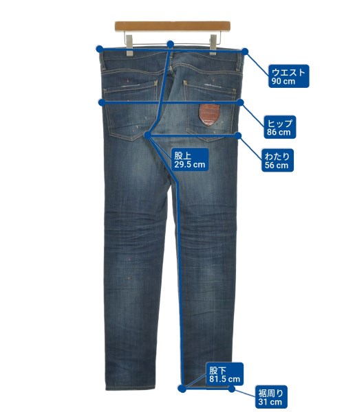 DSQUARED（ディースクエアード）デニムパンツ 紺 サイズ:48(L位) メンズ/2200621815023
