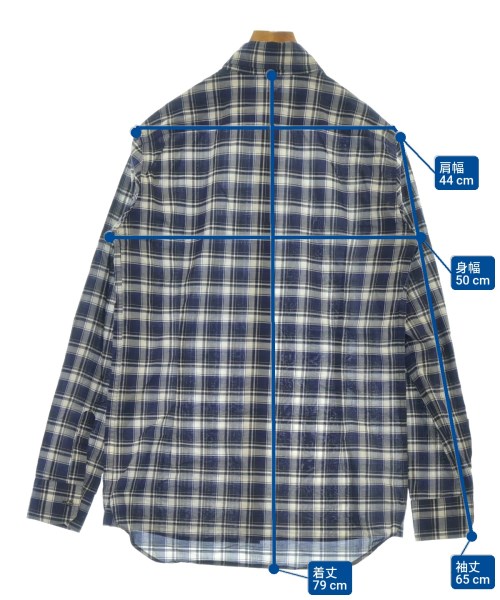 DSQUARED（ディースクエアード）カジュアルシャツ 紺 サイズ:48(L位) メンズ/2200631375074